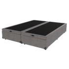 Base Box Baú Queen Cinza de Madeira 158cm KazaMix