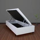 Base Box Baú Solteiro Reforçada e Resistente Branco 88x188x34 cm - Cama inHouse