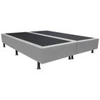 Base Box Bipartida Universal Queen em Suede 37x198x158 Cor Cinza