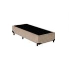 Base Box Blindado Solteiro AColchoes Suede Bege 40x88x188