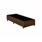 Base Box Blindado Solteiro AColchoes Suede Marrom 40x88x188