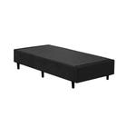 Base Box Blindado Solteiro AColchoes Suede Preto 40x78x188