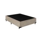 Base Box Blindado Viúva HomeQueen Suede Bege 40x128x188