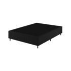 Base Box Casal 25cm x 1,88m x 1,38m Treviso Matelado Rustico preto