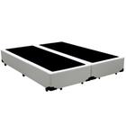 Base Box Casal Bipartido HomeQueen Sintético Branco 40x138x188