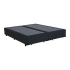 Base Box Casal Bipartido Suede Preto