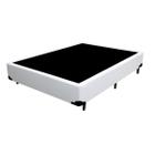 Base Box Casal de Madeira Resistente Branco