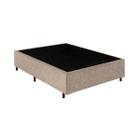 Base Box Casal Suede Bege - 138x188x40