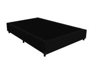 Base Box Casal Suede Preto 138 X 188 X 40