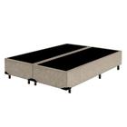 Base Box King Bipartido HomeQueen Suede Bege 40x193x203