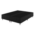 Base Box Queen 25cm x 1,98m x 1,58m Treviso Matelado Rustico preto