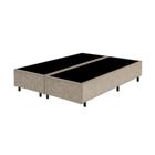 Base Box Queen Bipartido Santo Box Suede 40x158x198