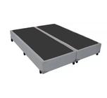 Base Cama Box Bipartido Queen Size Material Sintético Cinza 40x158x198