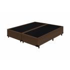 Base Cama Box Bipartido Queen Size Suede Marrom 40x158x198