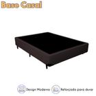 Base Cama Box Casal em Veludo Premium com 138cm de Largura e 188cm de Comprimento