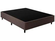 Base Cama Box Casal Suede 138x188 Marrom