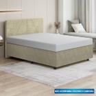 Base Cama Box Casal Suede Bordado - SkyBox