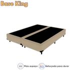 Base Cama Box King em Cori/Linho Premium com 193cm de Largura e 203cm de Comprimento 