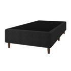 Base Cama Box para Colchão Solteiro 88x188cm Caliope Cinza Escuro Umaflex