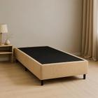 Base Cama Box Solteiro 88x188 Suede Bege