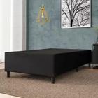 Base Cama Box Solteiro 88x188x42 - Preta Suede