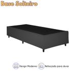 Base Cama Box Solteiro em Veludo Premium com 88cm de Largura e 188cm de Comprimento