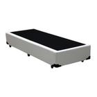 Base Cama Box Solteiro Sintético Branco RC Sono Leve 38x88x188