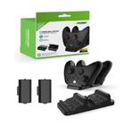 Base Carregadora Controle Dock Duplo para Manete Compatível Xbox One Series S/X + 2 Baterias Recarregáveis