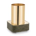 Base com material sintético e Vaso Alto Fragmentos Gold24K - St James