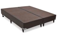 Base de Cama Box Baixa Cori Rosolare King Size material sintético Marrom 1,86 MT (LARG) - 40159