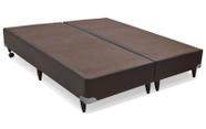 Base de Cama Box Baixa Cori Rosolare Queen Size material sintético Marrom 1,58 MT (LARG) - 40158