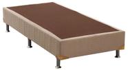 Base de Cama Box Camurca Bege Solteiro 88 cm (LARG) Baixa - 42880