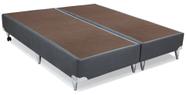 Base de Cama Box Camurca Cinza King 186 cm (LARG) Baixa - 42864