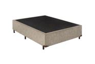 Base De Cama Box Casal 138x188 Bege Suede