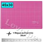 Base De Corte Rosa A3 45x30 + Régua Metal 30cm Patchwork - Levolpe