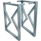 Base de Mesa Jantar Estilo Industrial Hungria para Tampos de Madeira até 180cm x 90cm - Prata