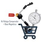 Base Magnética Articulada Ajuste Fino + Relógio Comparador