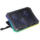 Base Notebook Rgb Ate 19 6 Fans E Suporte Celular - Cn200