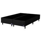 Base Para Cama Box Casal Bipartido 158cm Poliéster Bordado Perola Negra Preto - Gazin