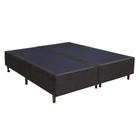 Base Para Cama Box Casal King Size Bipartido 193cm Suede Liso Love Story Hf Marrom- Gazin