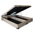 Base para Cama Box Queen Martin Premium com Baú Sued (45x158x198) Bege