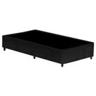 Base Para Cama Box Solteiro 88cm Poliéster Bordado Perola Negra Preto - Gazin