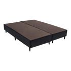 Base Sommier Camurça Preto King (186x198x23) - Revestida em Camurça - Ortobom