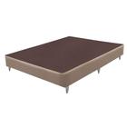 Base Sommier de Cama Box Alta Linho Bege Viúva 128cm - 70599