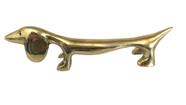 Basset Dachshund Cachorro Cão Em Bronze Escultura Enfeite