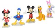 Basta jogar Disney Mickey Mouse Conjunto de Figuras Colecionáveis (Mickey, Minnie, Daisy, Donald e Plutão)