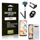 Bastão de Selfie Bluetooth LG K41s + Capinha Anti Impacto +Película Vidro - Armyshield