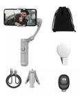 Bastão Estabilizador Digital 3 Eixos Gimbal Selfie p/ Celular HQ3 + Tripé+ Bolsa para transporte + Luz para Selfie