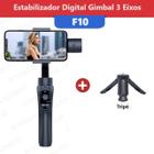 Bastão Estabilizador Digital Gimbal 3 Eixos F10 + Tripé - Axnen