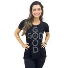 Bata Gospel Blusa Feminina Brilho God Is Good Moda Evangélica